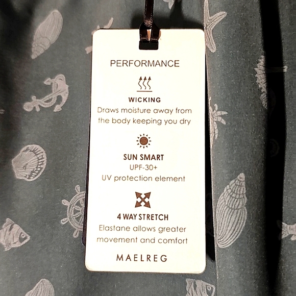 NWT MAELREG Mens Performance Proflex Sage Green Marine Golf Shorts Size 40 - Picture 4 of 7